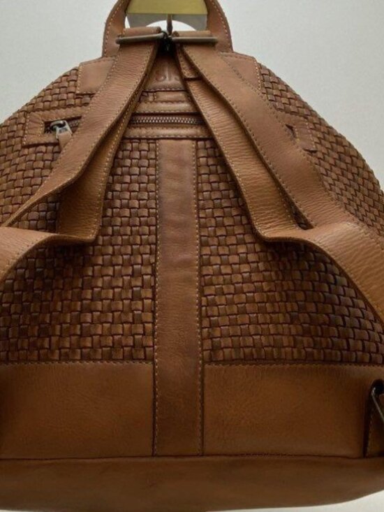 STS Ranchwear Women\'s Brown Woven Leather Sweet Grass Backpack